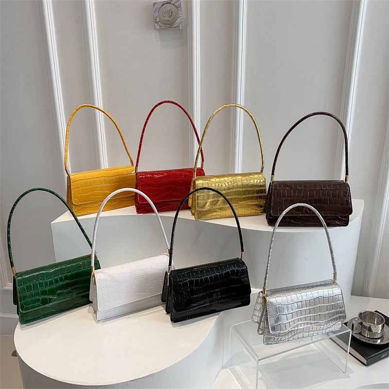 Popular Crocodile Pattern Women'S Bag Style Bag Women'S Bag New Korean Style Underarm Bag Women'S Shoulder Bag Satchel - Image 3